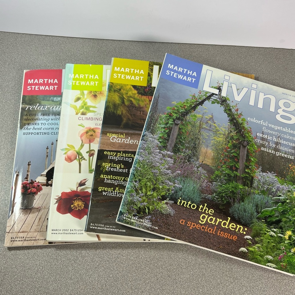 Vintage Martha Stewart Living magazines‎ 2002-2004 four issues Spring Garden